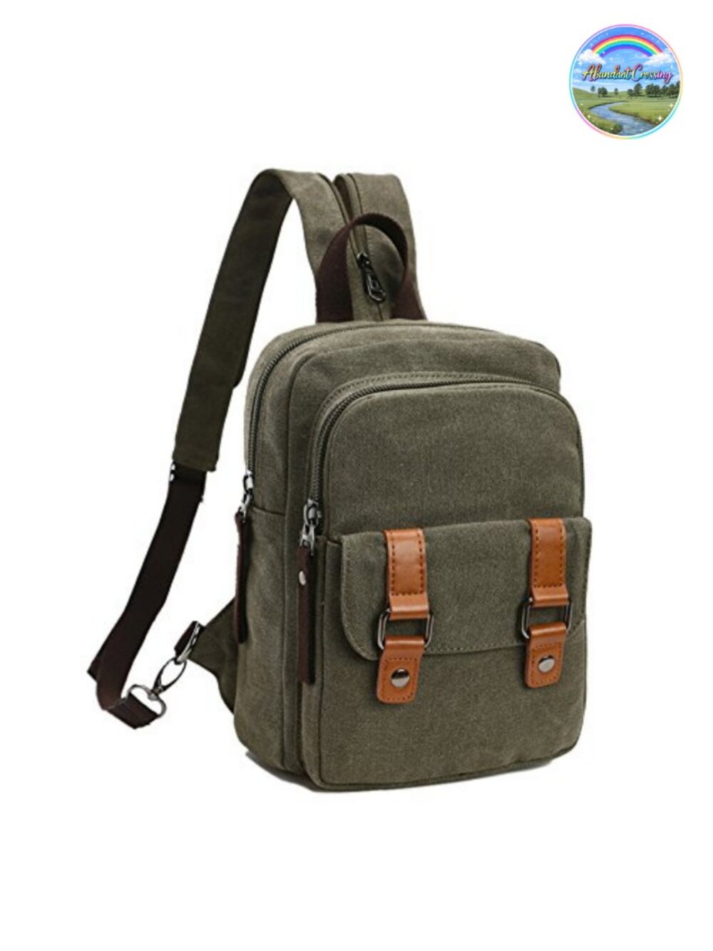 Small Canvas Backpack Vintage Casual Shoulder Bag Daypack Waterproof Anti-Theft